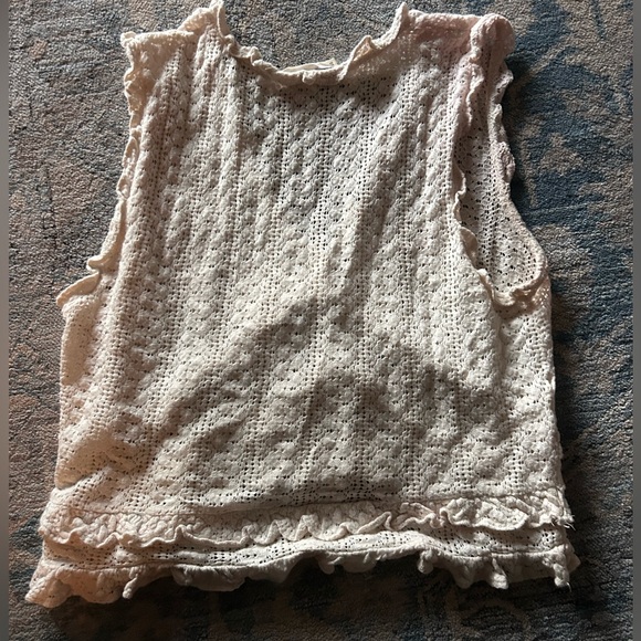 Mango Ruffle Split Front Top - Picture 4 of 6